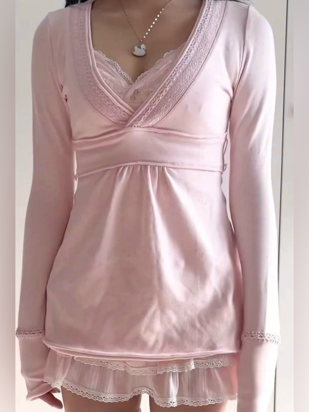 Femmenina pink ballerina babydoll top